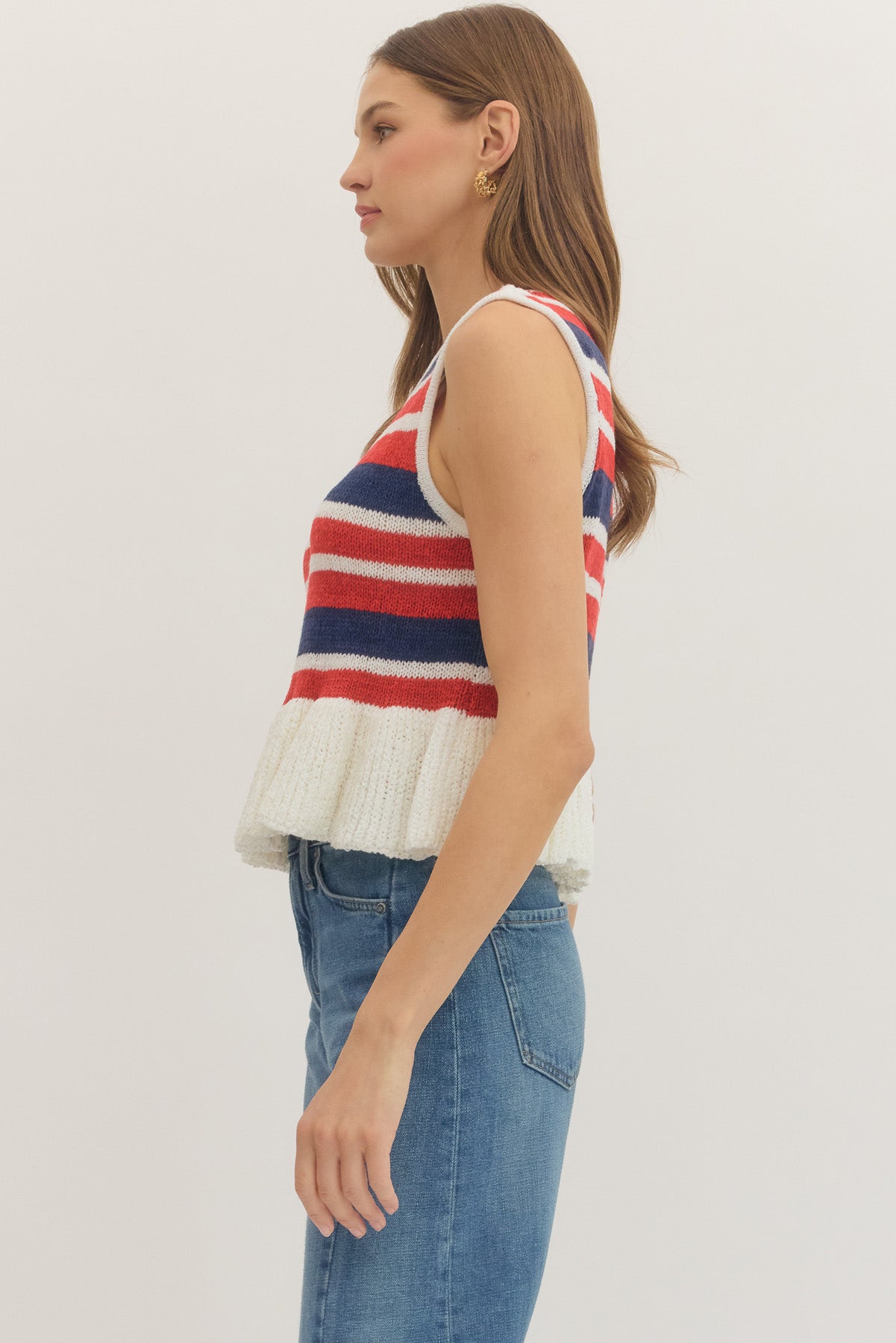 T31560 Striped Sleeveless Top