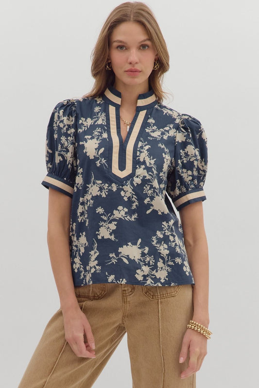 T27980 Floral Print Top