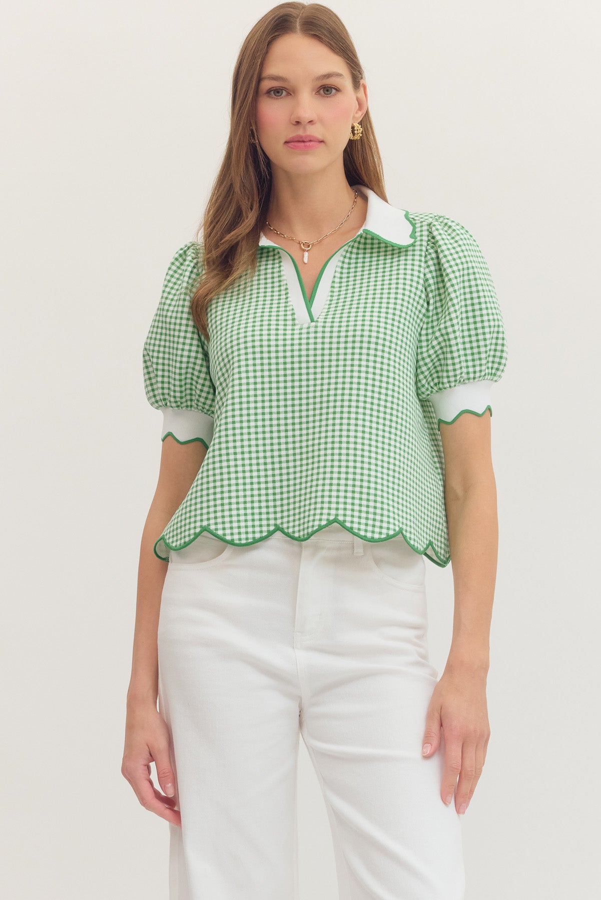 T31920 Gingham Top