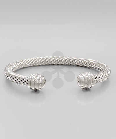 B6291 Textured Metal Cuff Bracelet