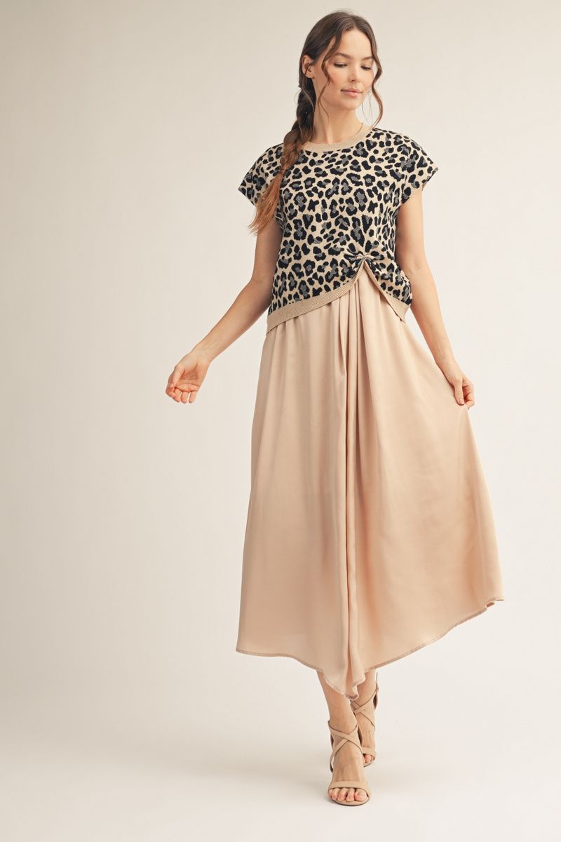 G15760-1-SWEATER Leopard Sweater Top