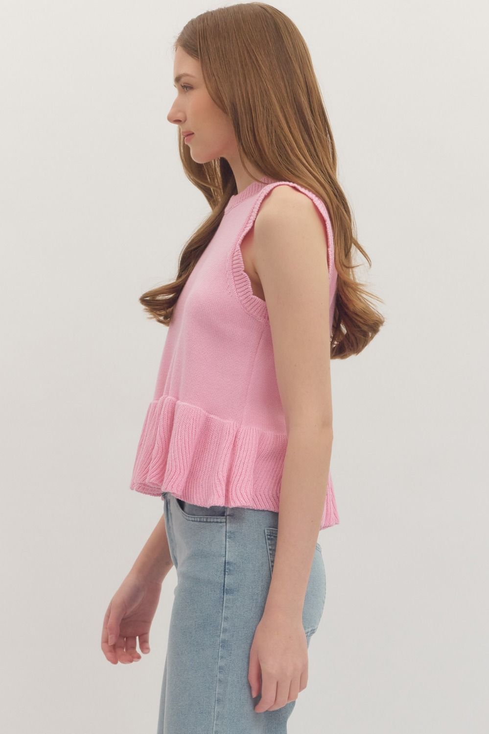 T29980 Sleeveless Peplum Top