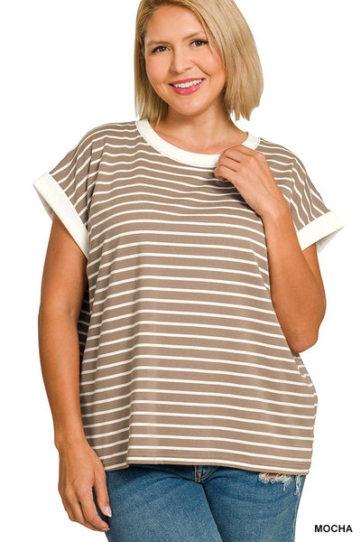 CT-3534X5 Curvy Stripe Tee