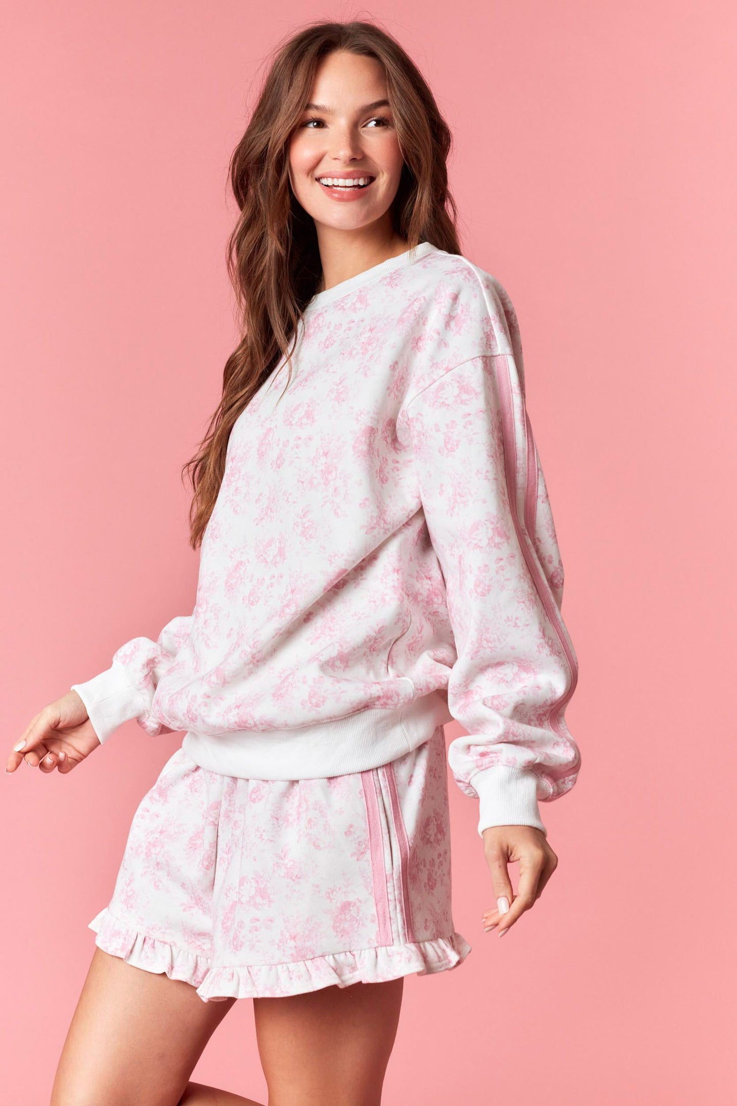 IKT300538-01 Floral Printed Sweatshirt