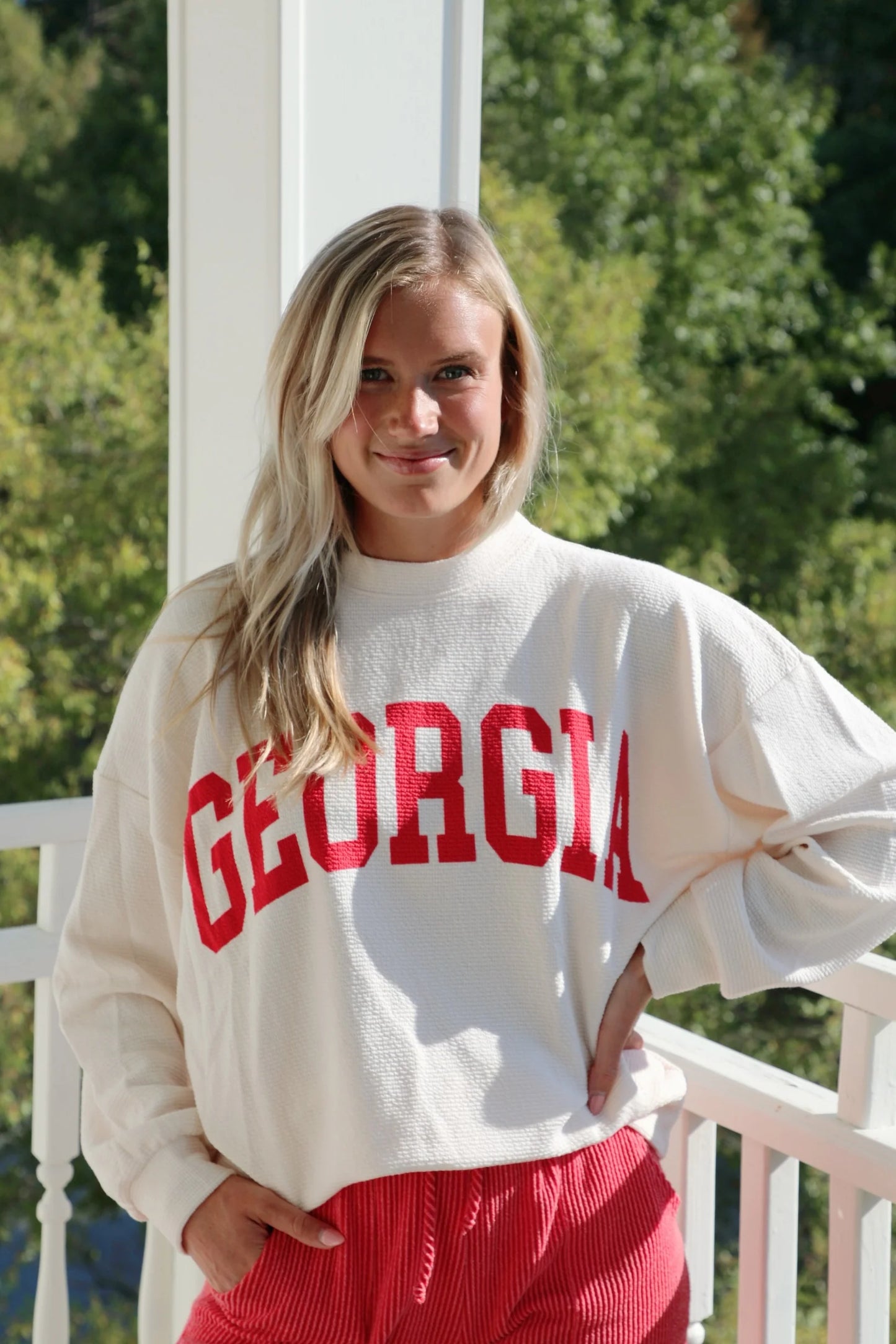 T-42094 Georgia Long Sleeve Graphic Top