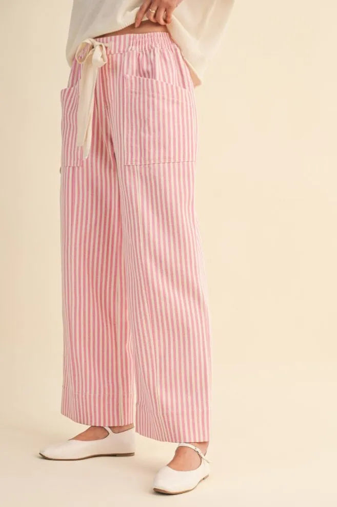MP5090 Striped Wide Leg Pants