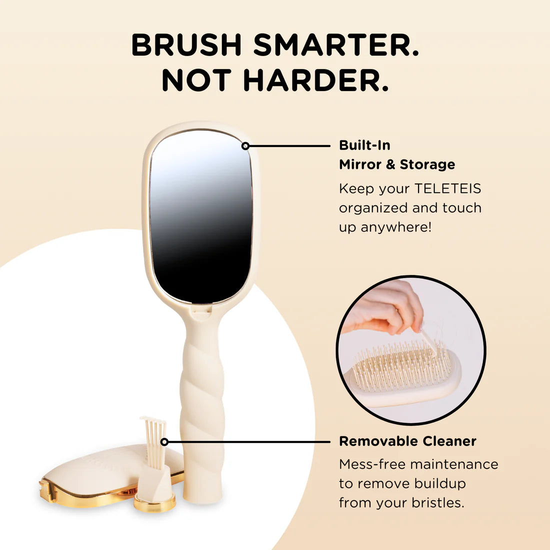 TELETIES Detangler Hair Brush for Fine Hair