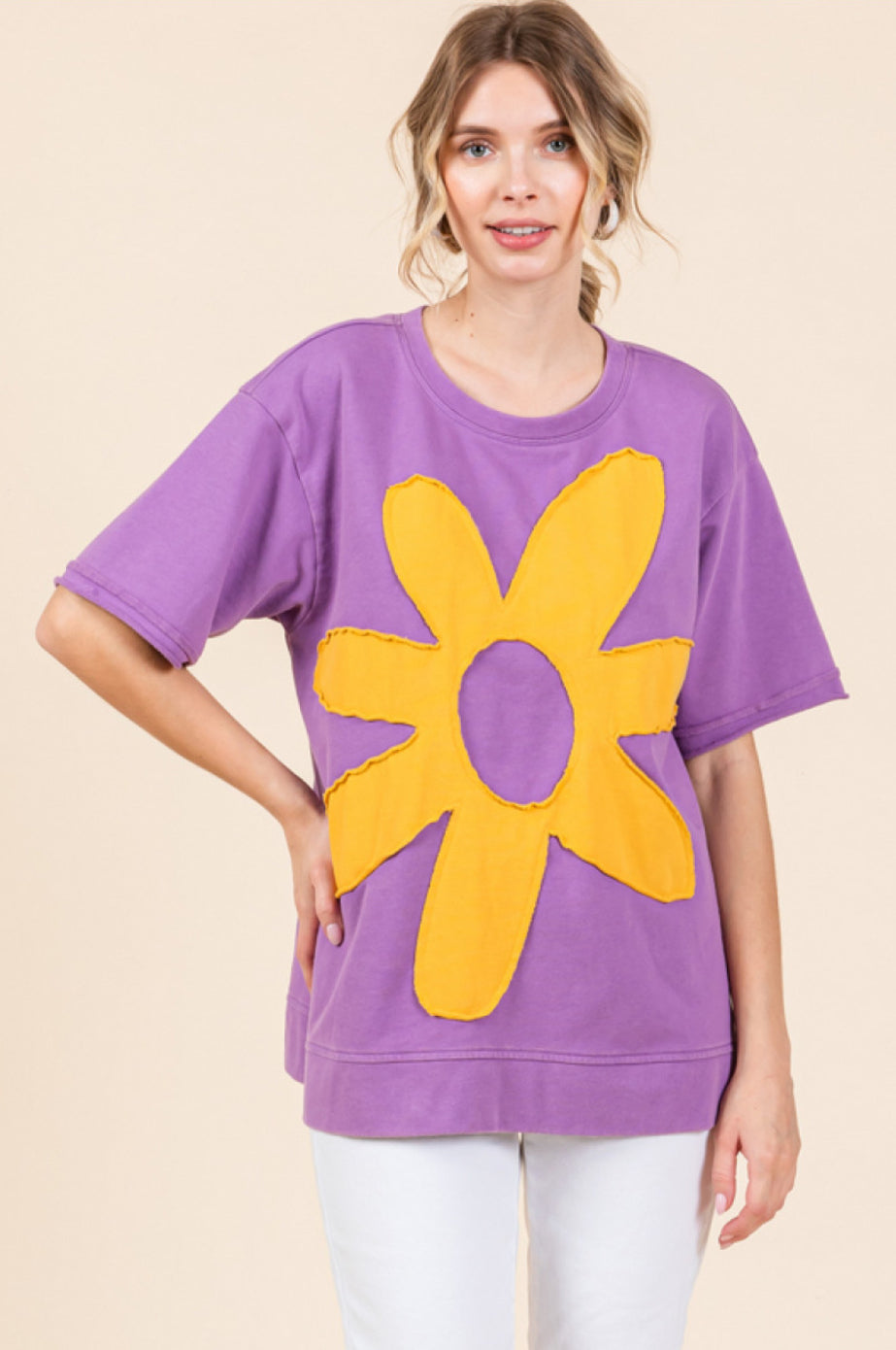 G11511 Big Flower Patch Top