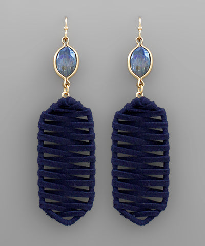 EP43770 Suede Feel Wrapped Earrings