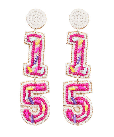 EP48880 Birthday Age Beaded Earrings