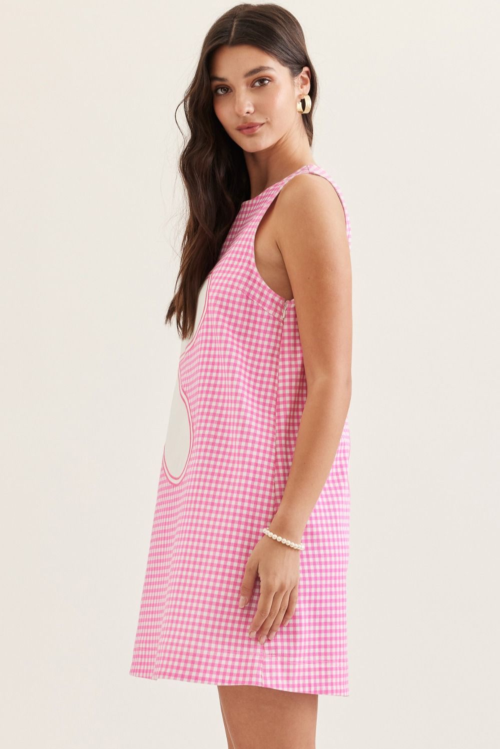 D31667 Abstract Appliqué Detail Dress