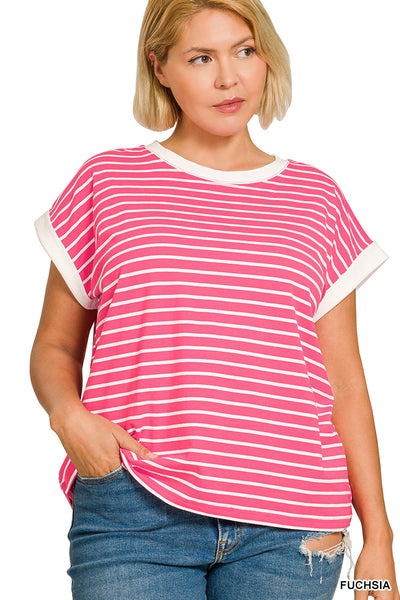CT-3534X5 Curvy Stripe Tee