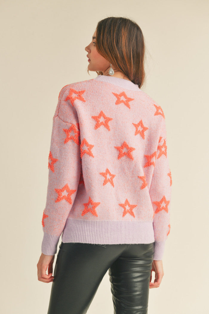MSW10238 Textured Star Sweater