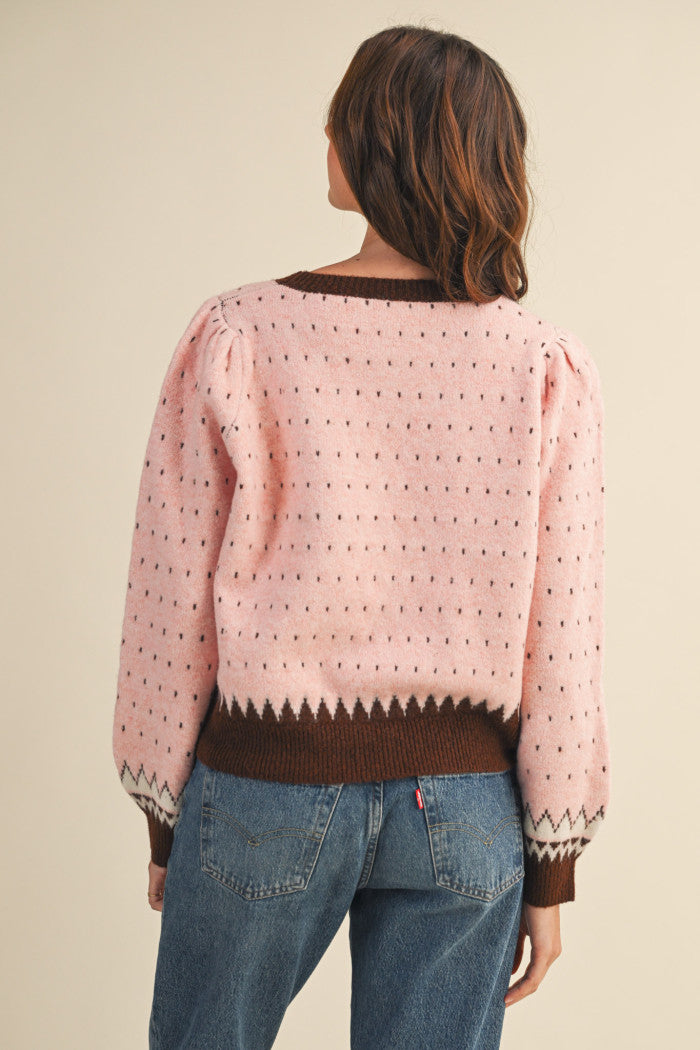 MSW11118 Geometric Sweater