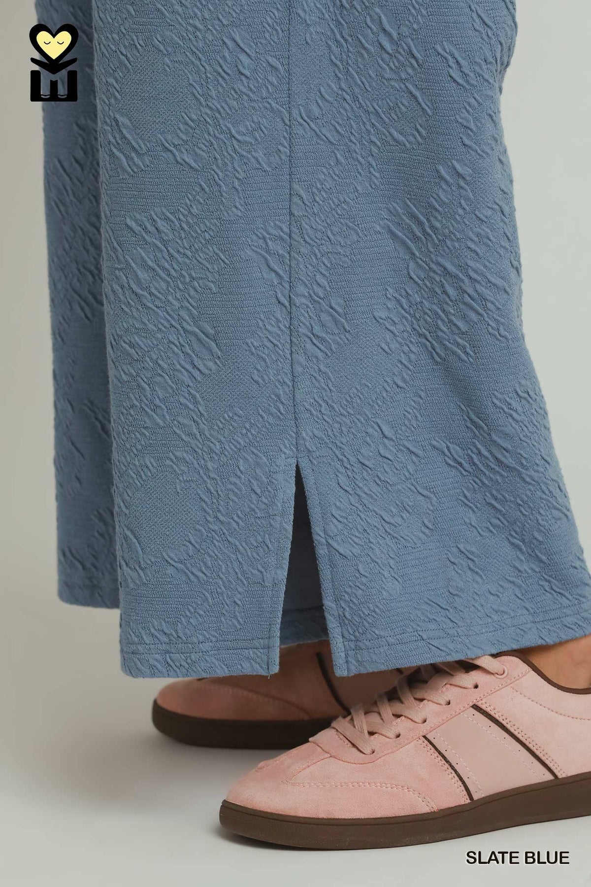 H1187-P Textured Jacquard Pants