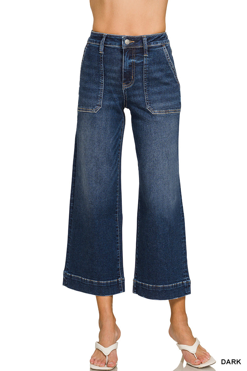 DYP-9560DD Utility Pocket Cropped Jeans