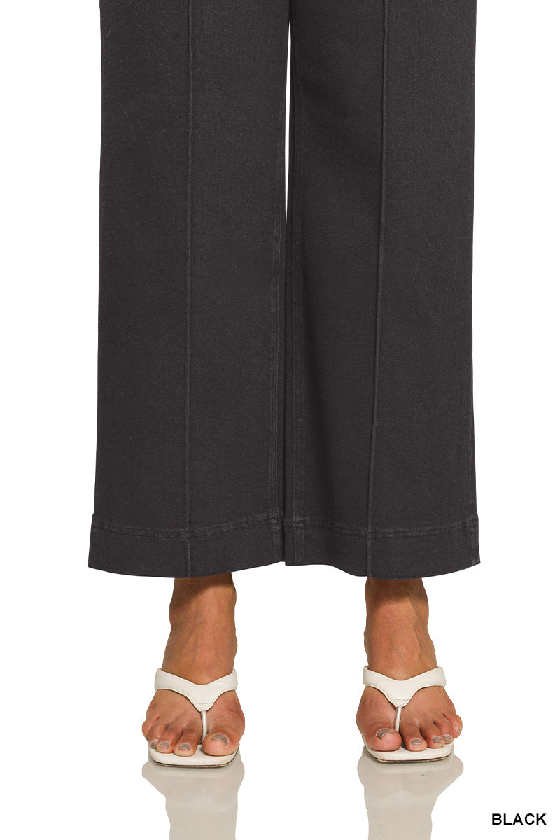 DYP-9558BBX Curvy Wide Leg Pintuck Jeans