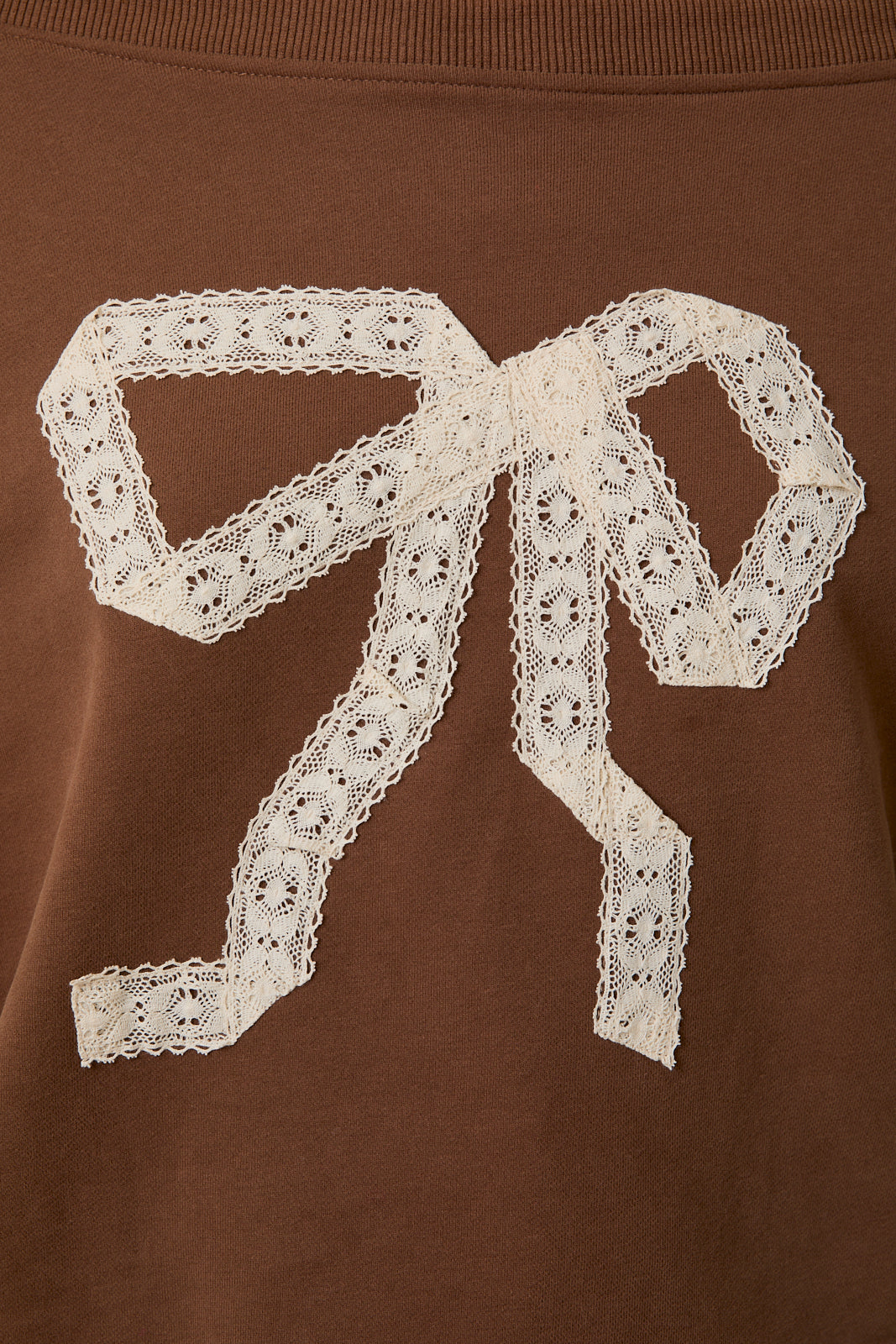 ZT1036 Lace Bow Sweatshirt
