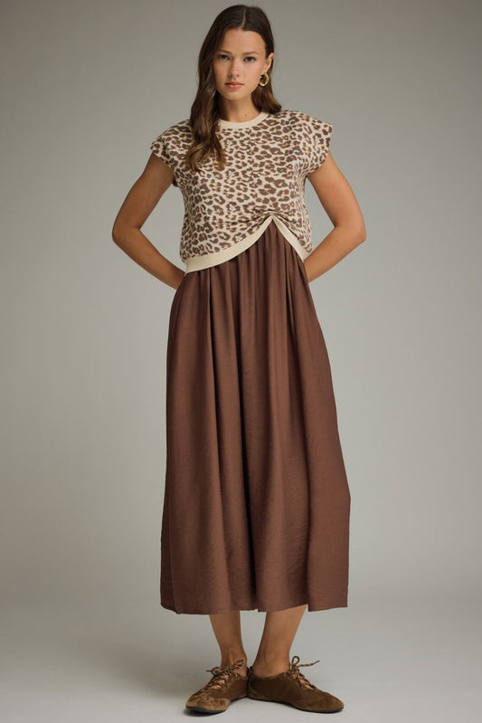 D31960 Layered Midi Dress