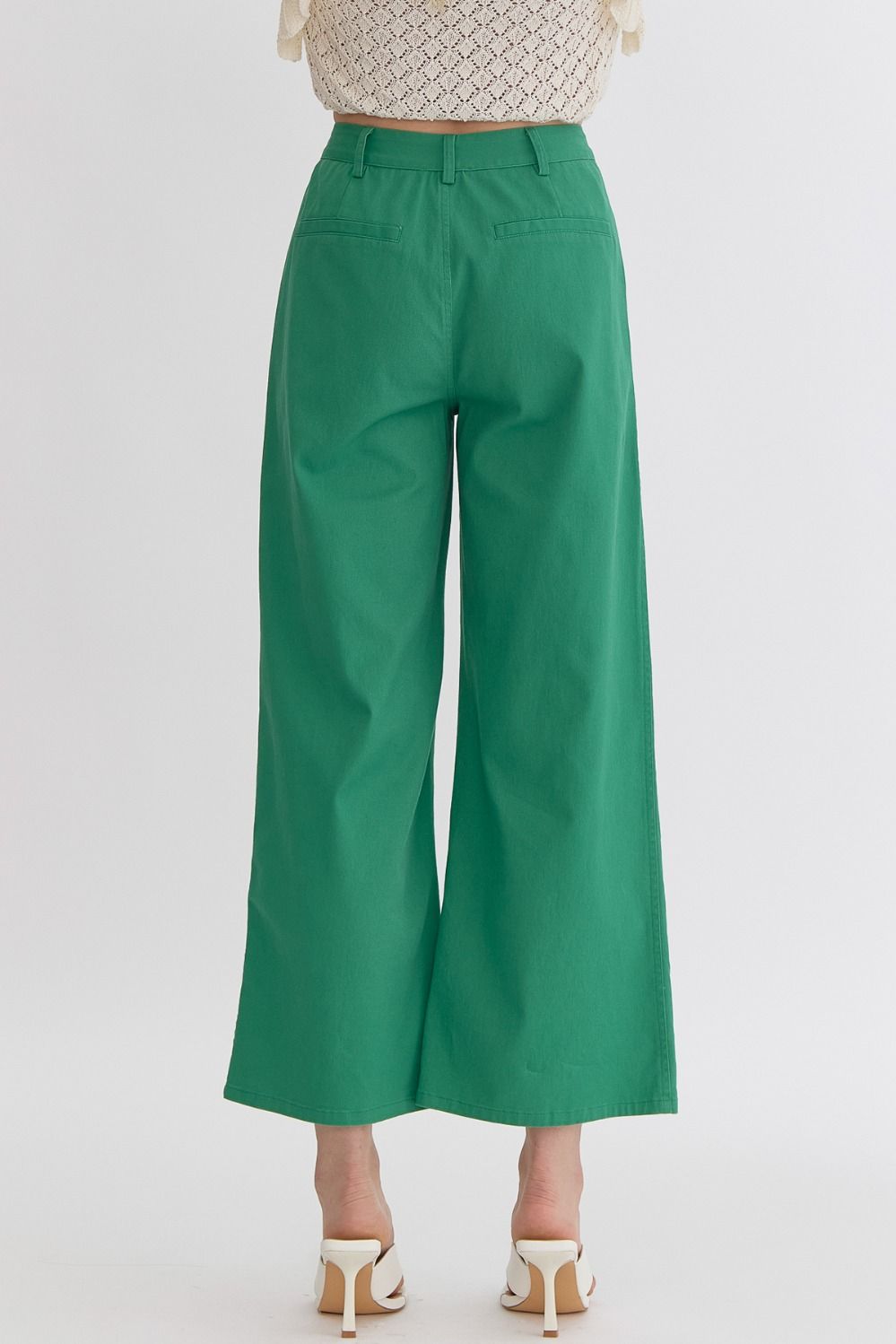 P23528 High Waisted Wide Leg Pants