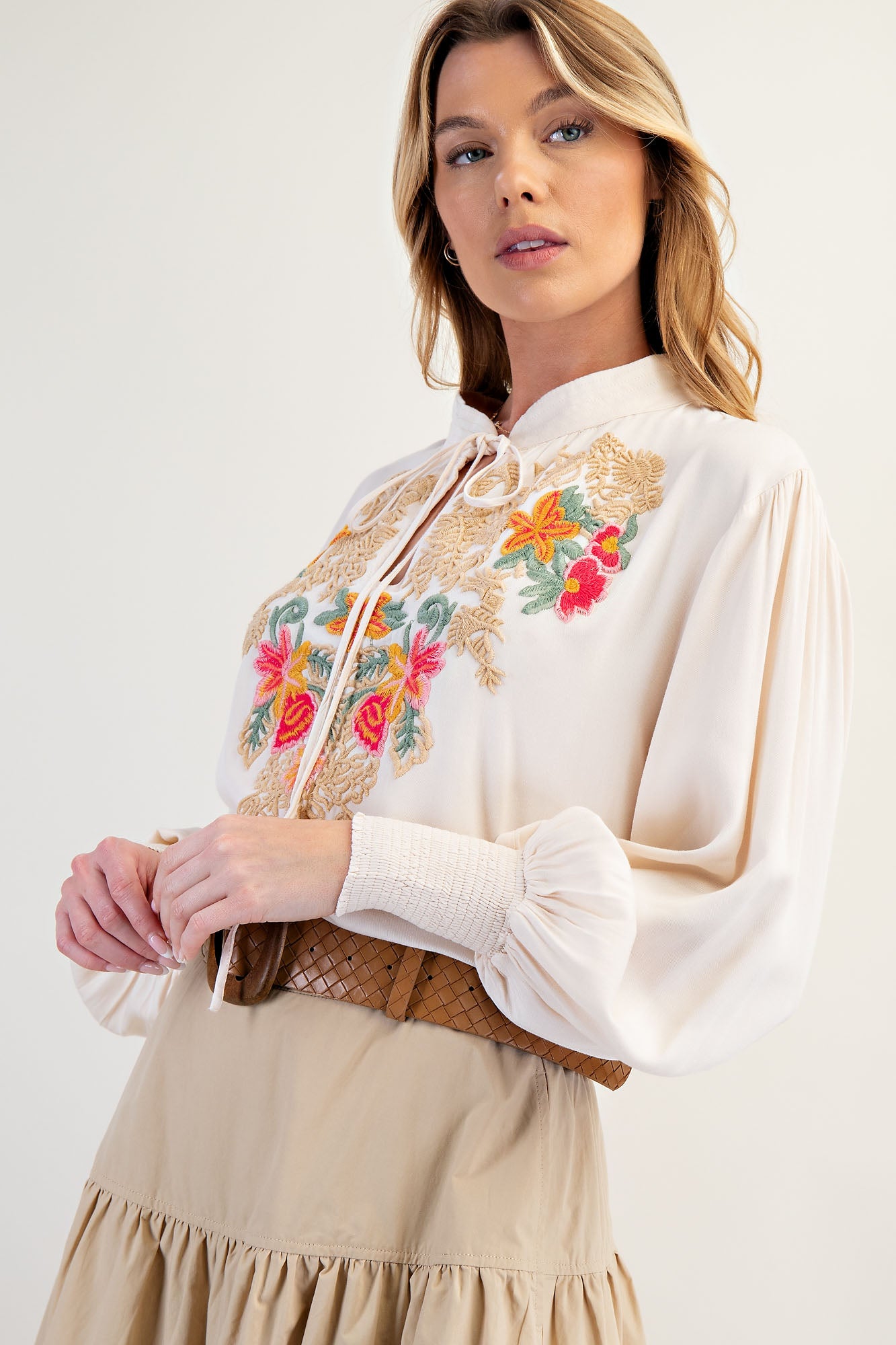 ET71081 Embroidery Detailing Blouse