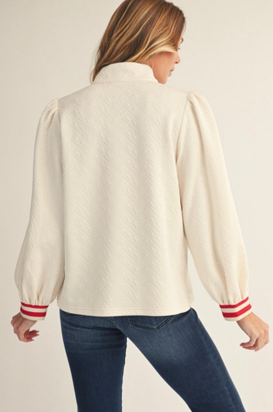 B12692 Textured Fabric Top