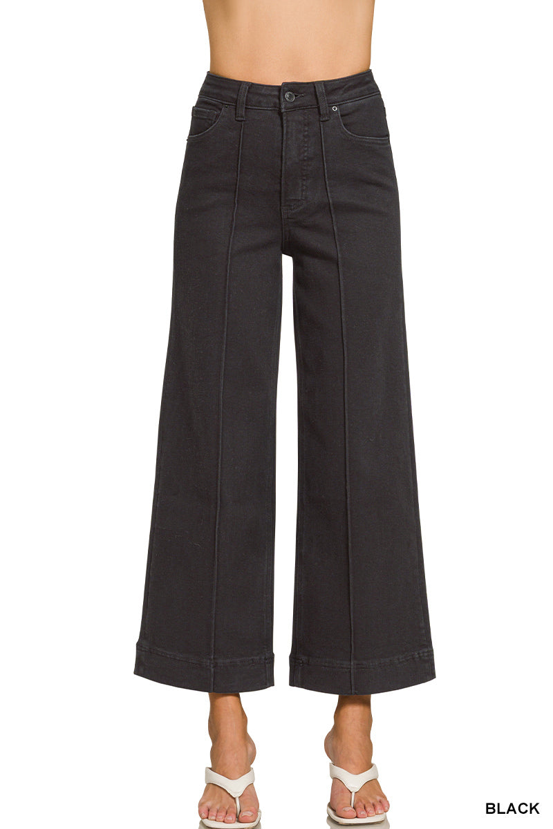 DYP-9558BB Wide Leg Pintuck Jeans