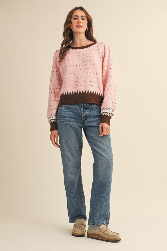 MSW11118 Geometric Sweater