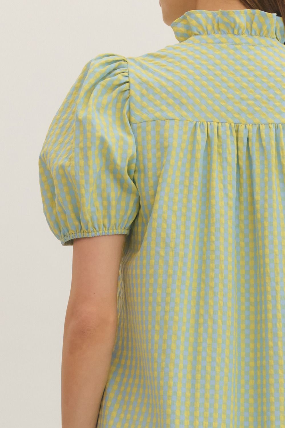 D32038 Gingham Midi Dress