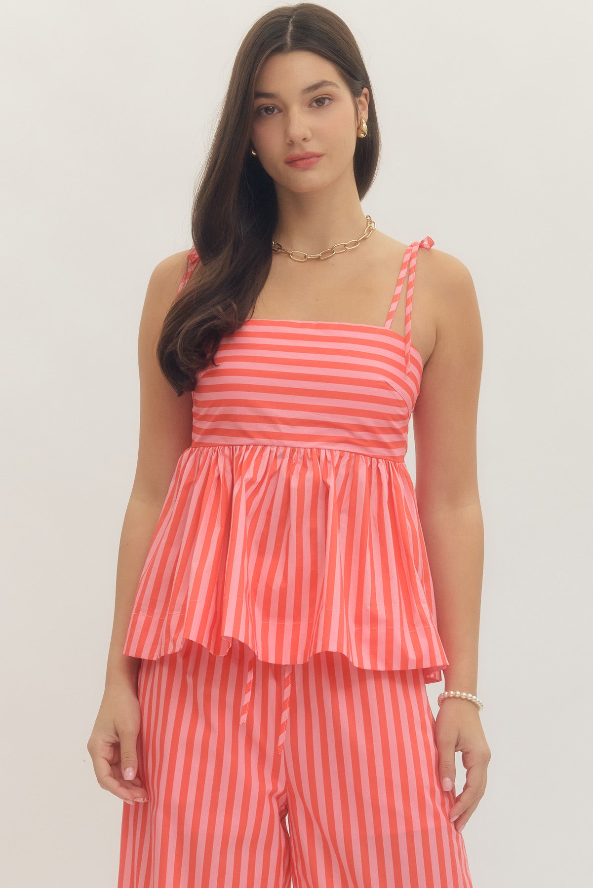 T30506 Striped Sleeveless Top