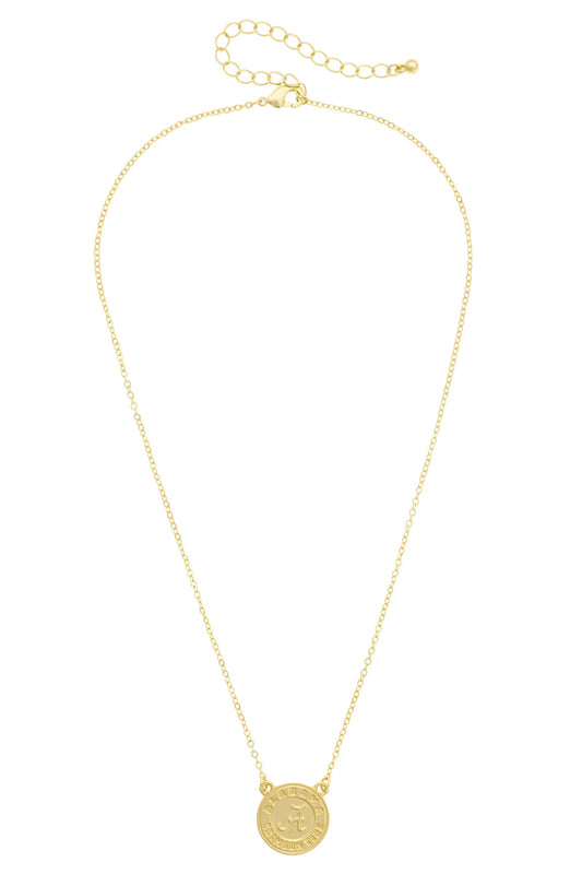 Alabama Crimson Tide 24K Stamped Logo Necklace