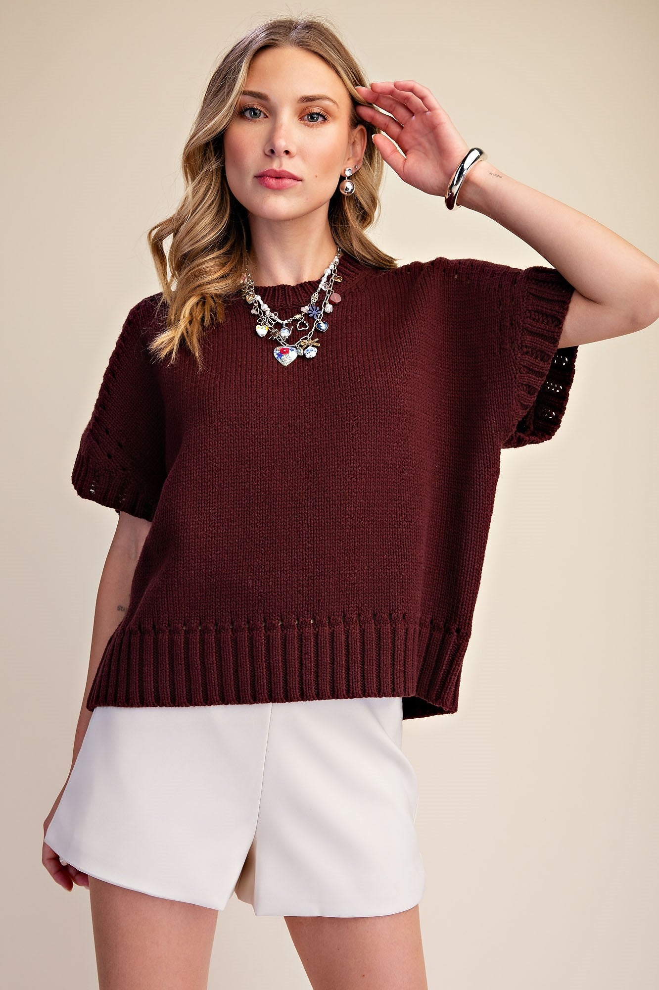 SW9136 Short Sleeve Sweater