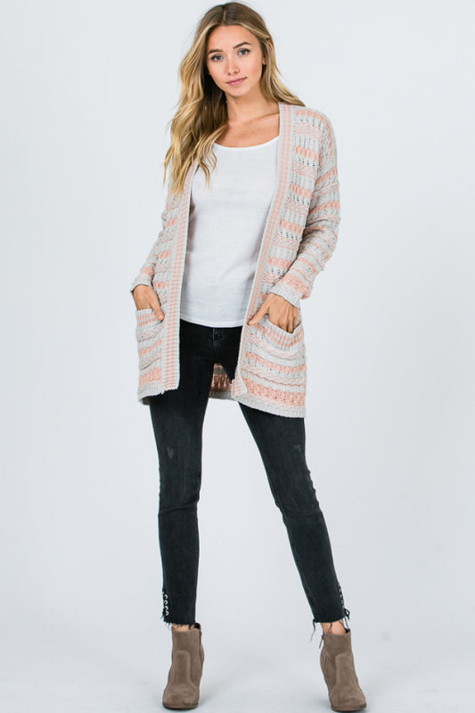 MSW7248 Striped Cardigan