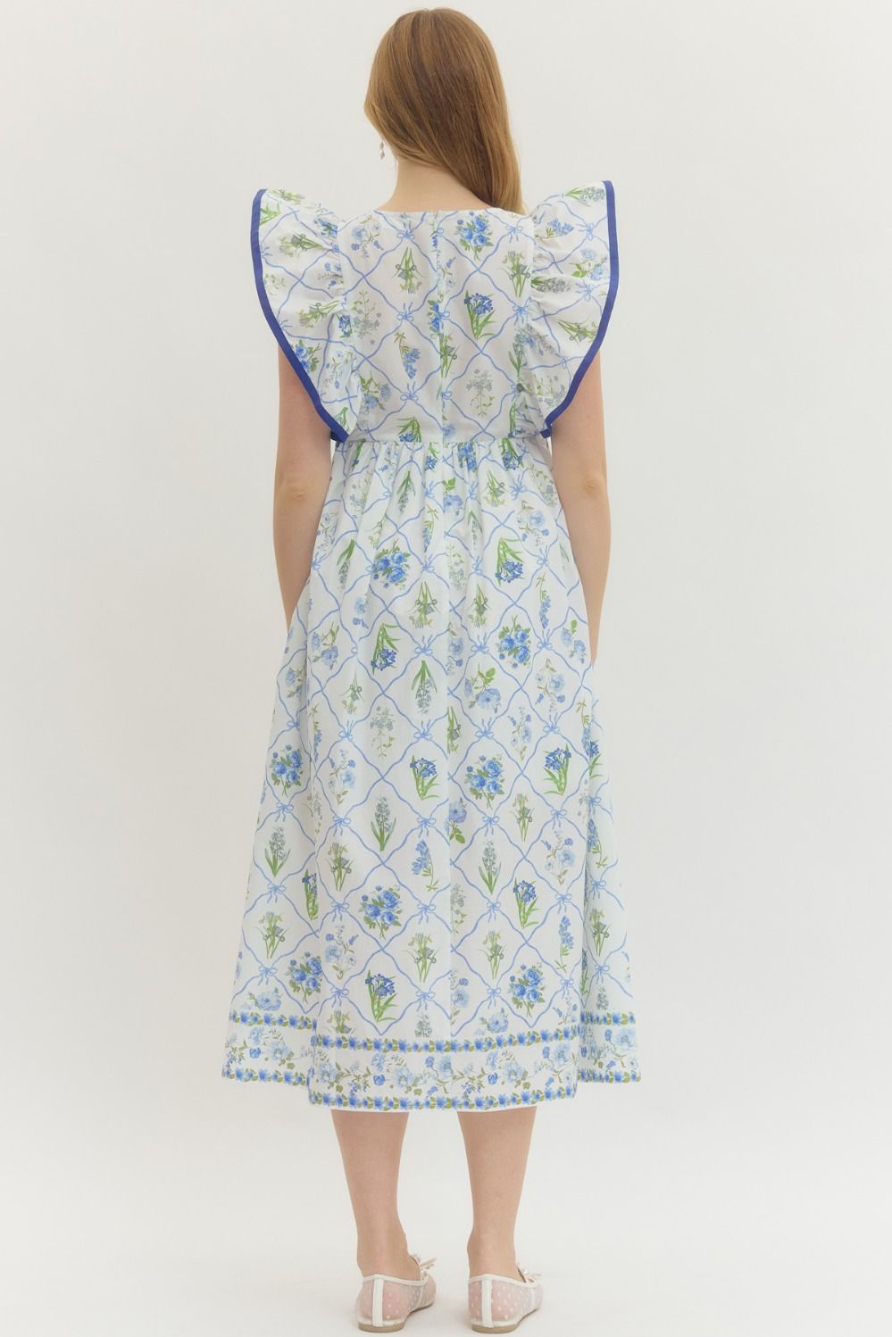 D28767 Botanical Print Midi Dress