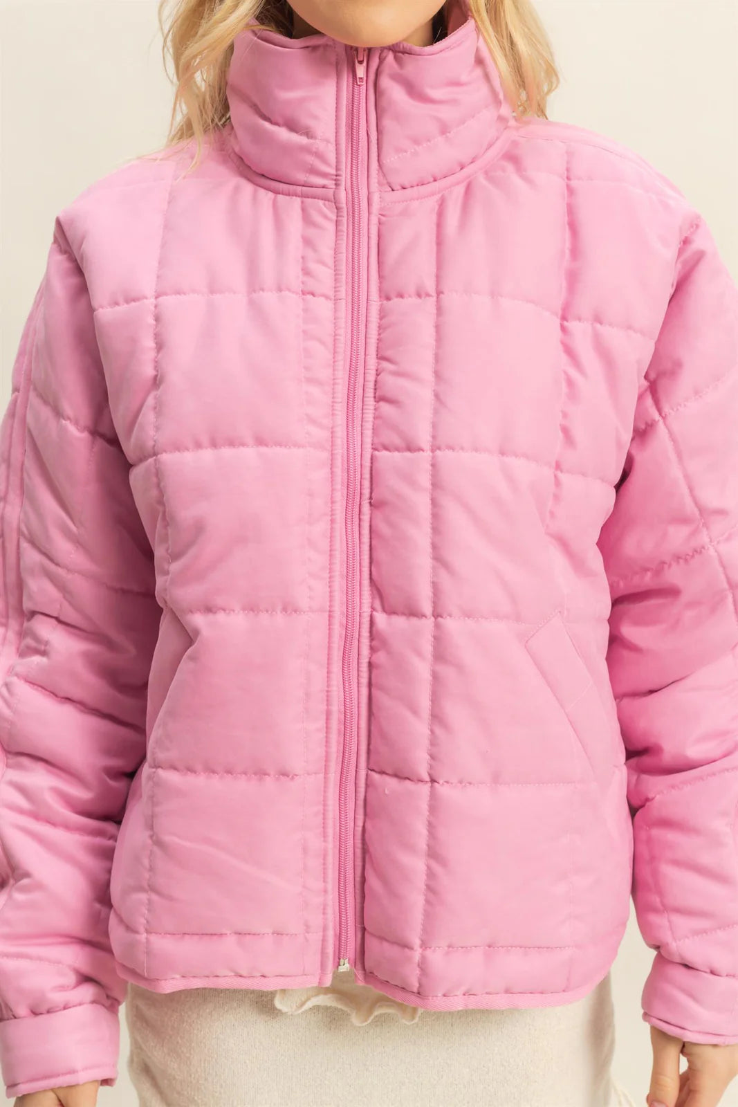 HF25F357 Quilted Puffer Jacket