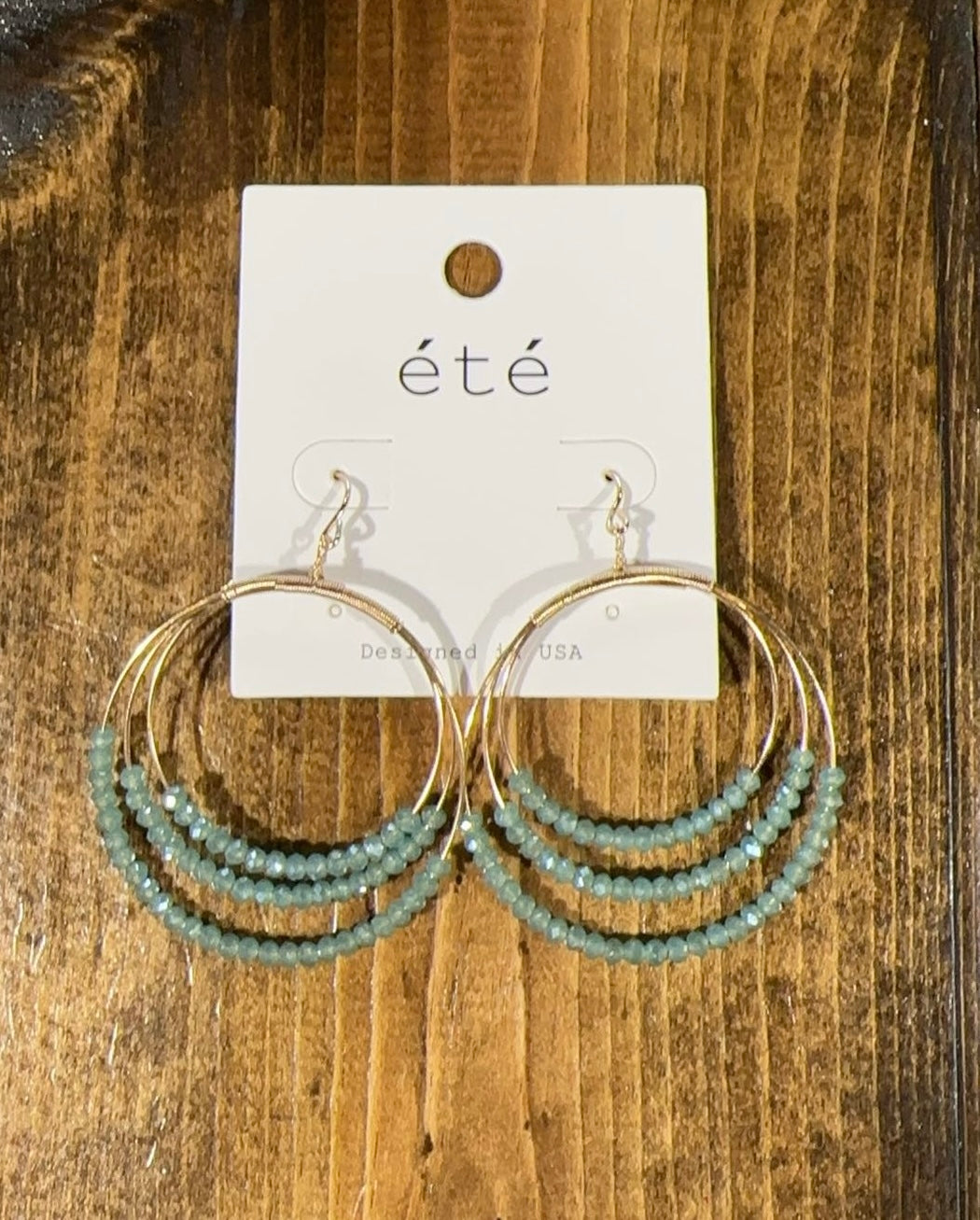 EME2525 Three Row Drop Loop Earrings