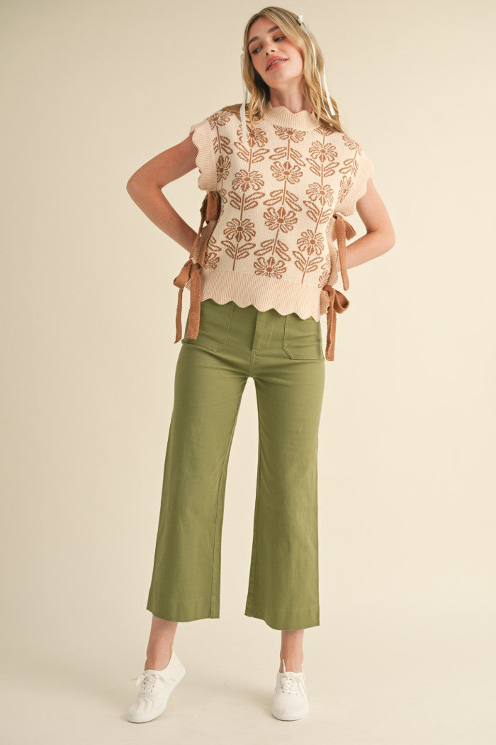 MSW10743 Floral Sweater Vest