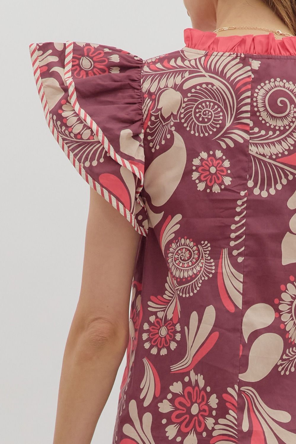 T27145 Paisley Print Top