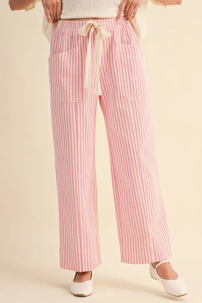 MP5090 Striped Wide Leg Pants