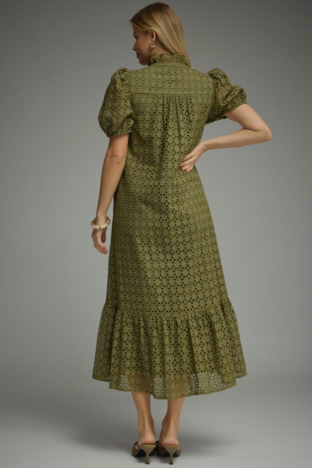 D29377 Eyelet Midi Dress