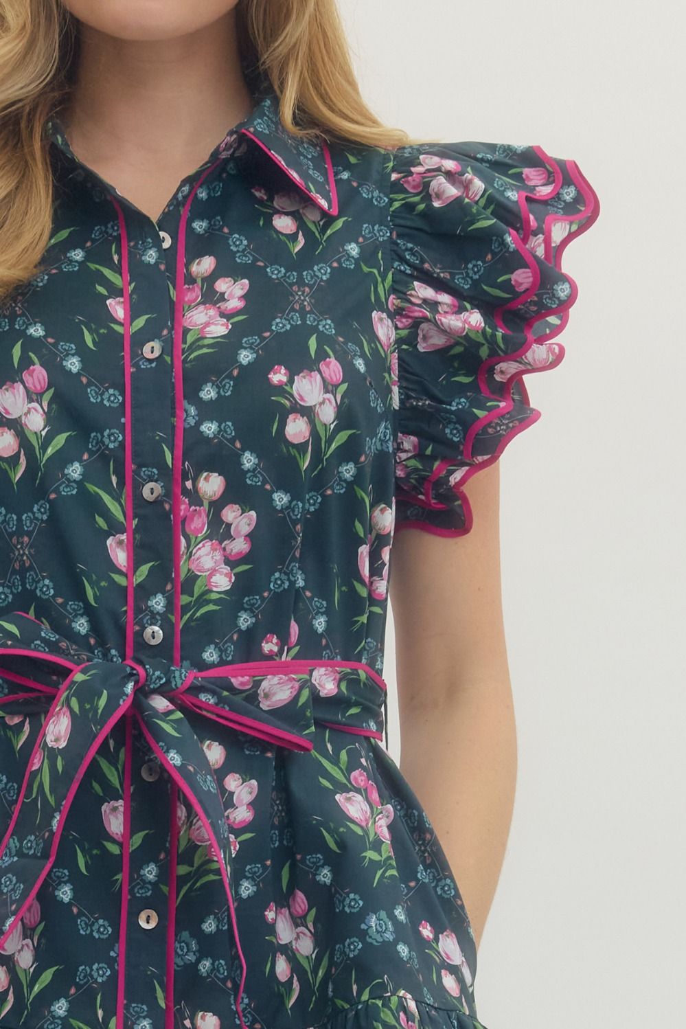 D29319 Floral Mini Dress
