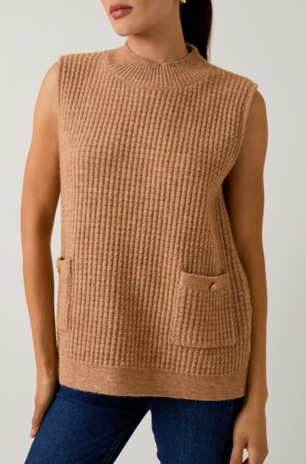 MWT10625 Mock Neck Sleeveless Vest