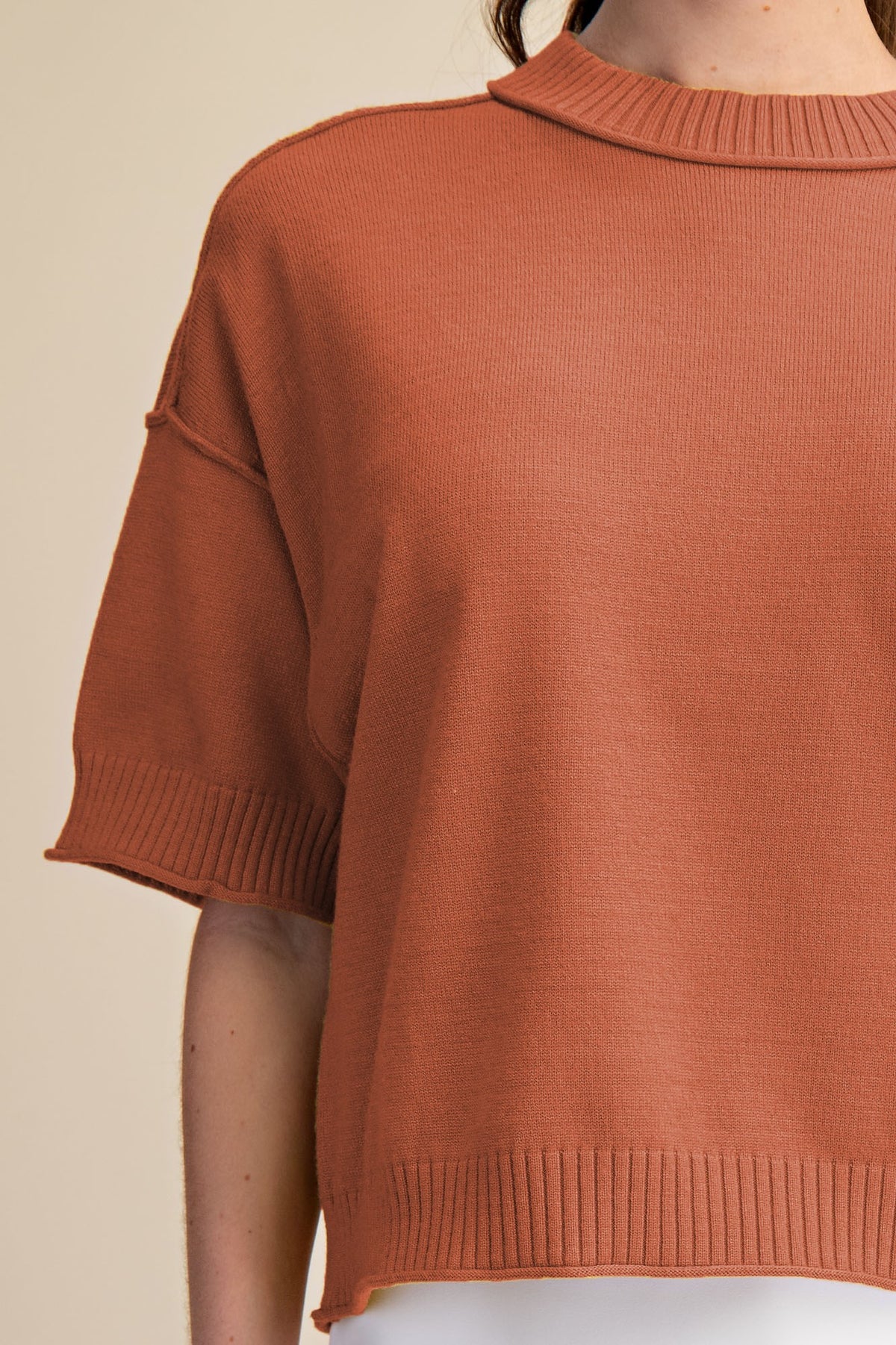 GSW9968 Elbow Length Sweater Top