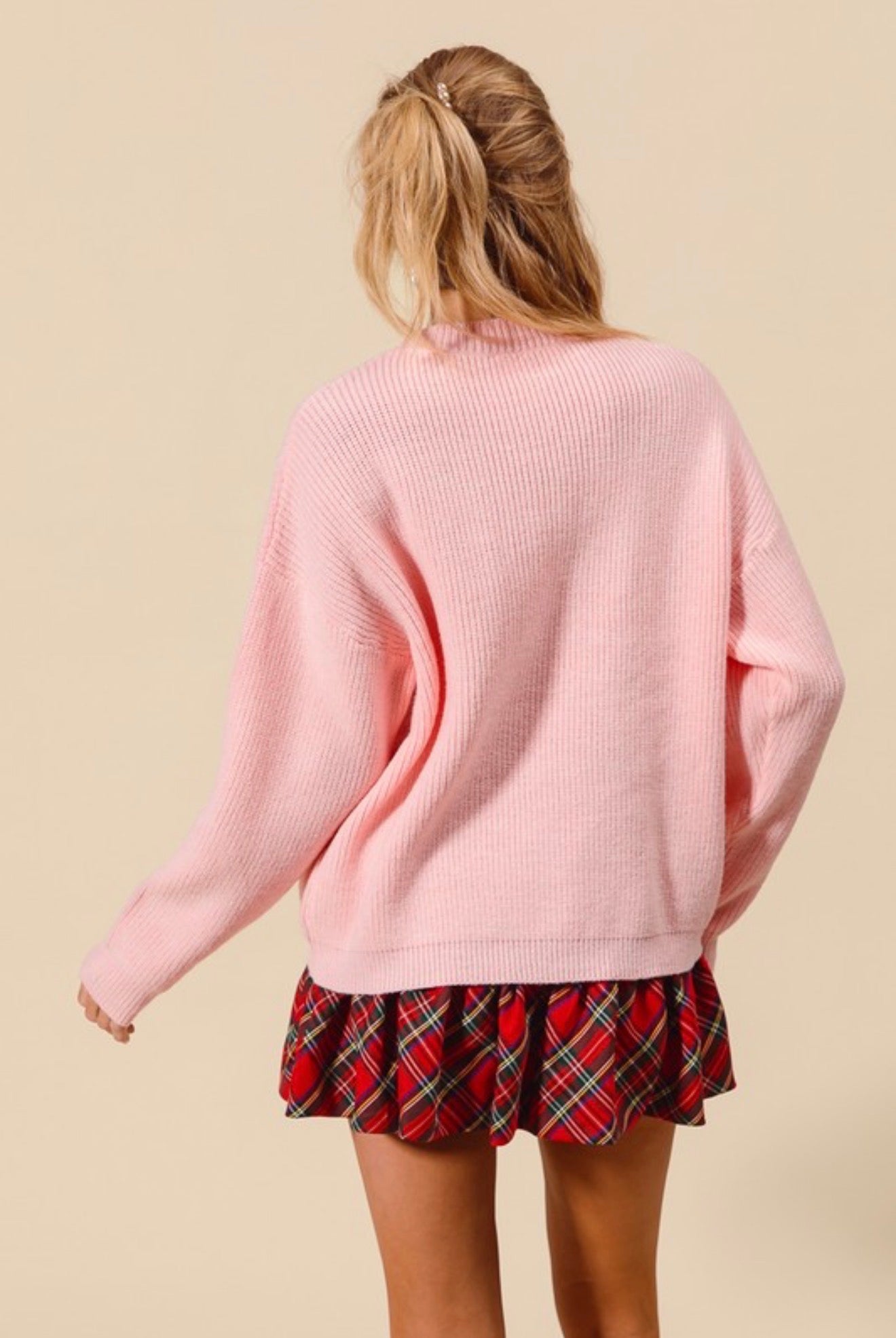 ST1779-04 Merry Christmas Tinsel Lettering Sweater