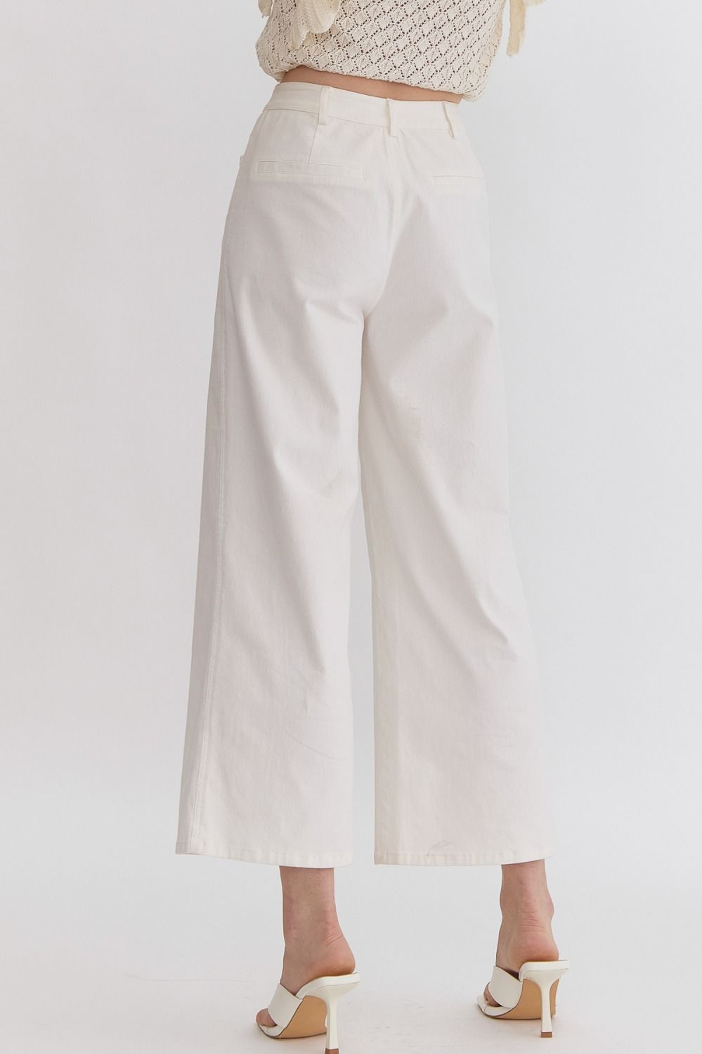 P23528 High Waisted Wide Leg Pants