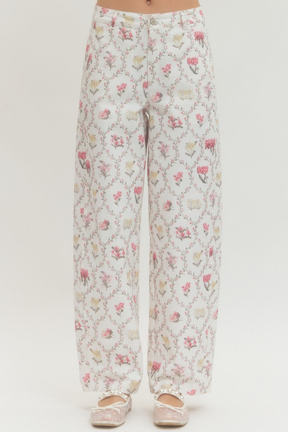 P29776 Floral Wide Leg Pants