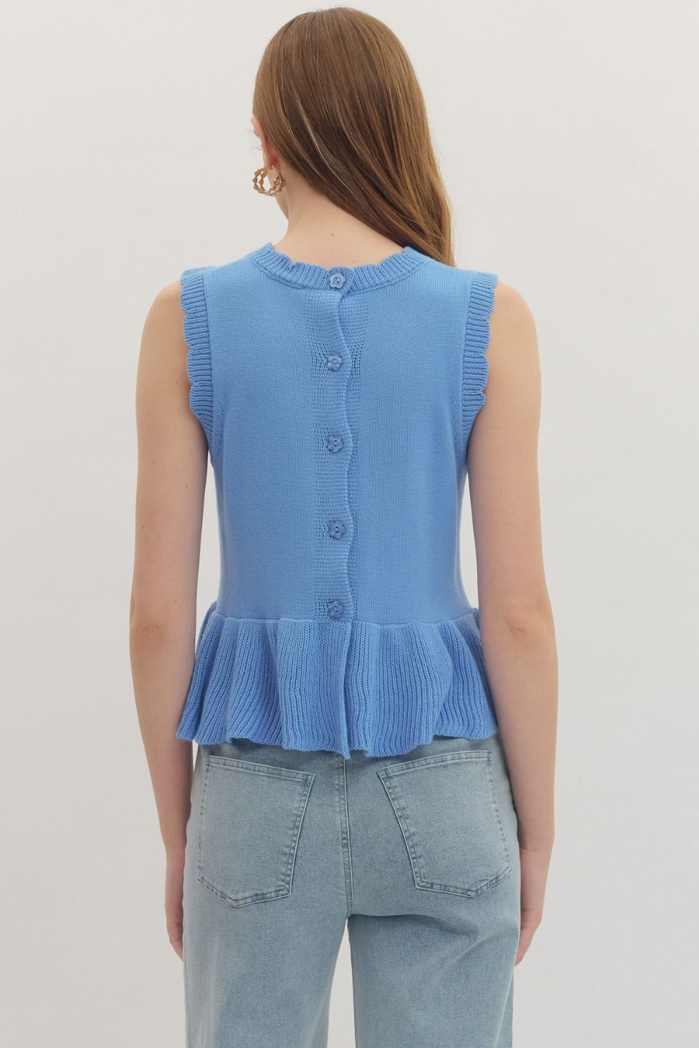 T29980 Sleeveless Peplum Top