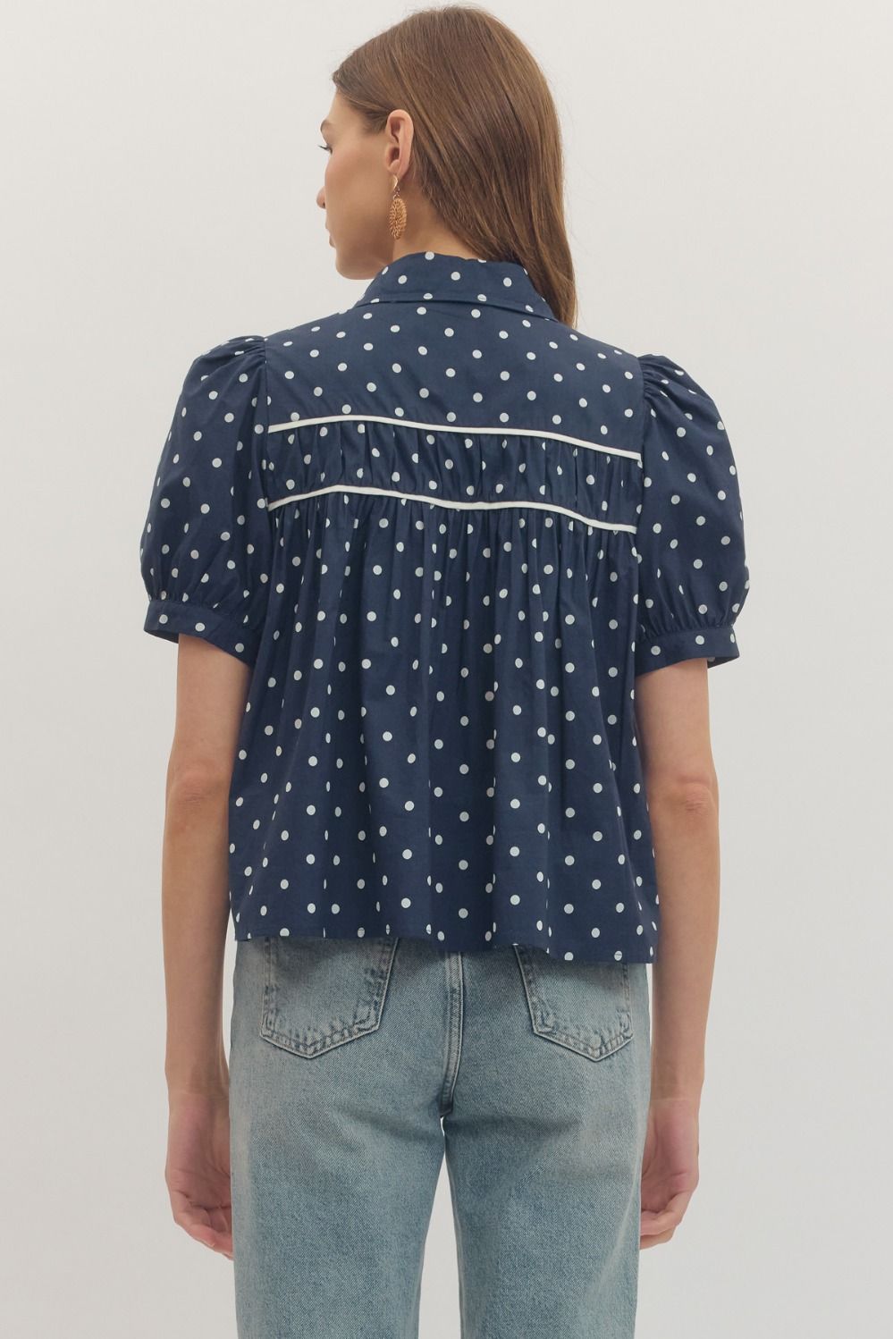 T30955 Polka Dot Top