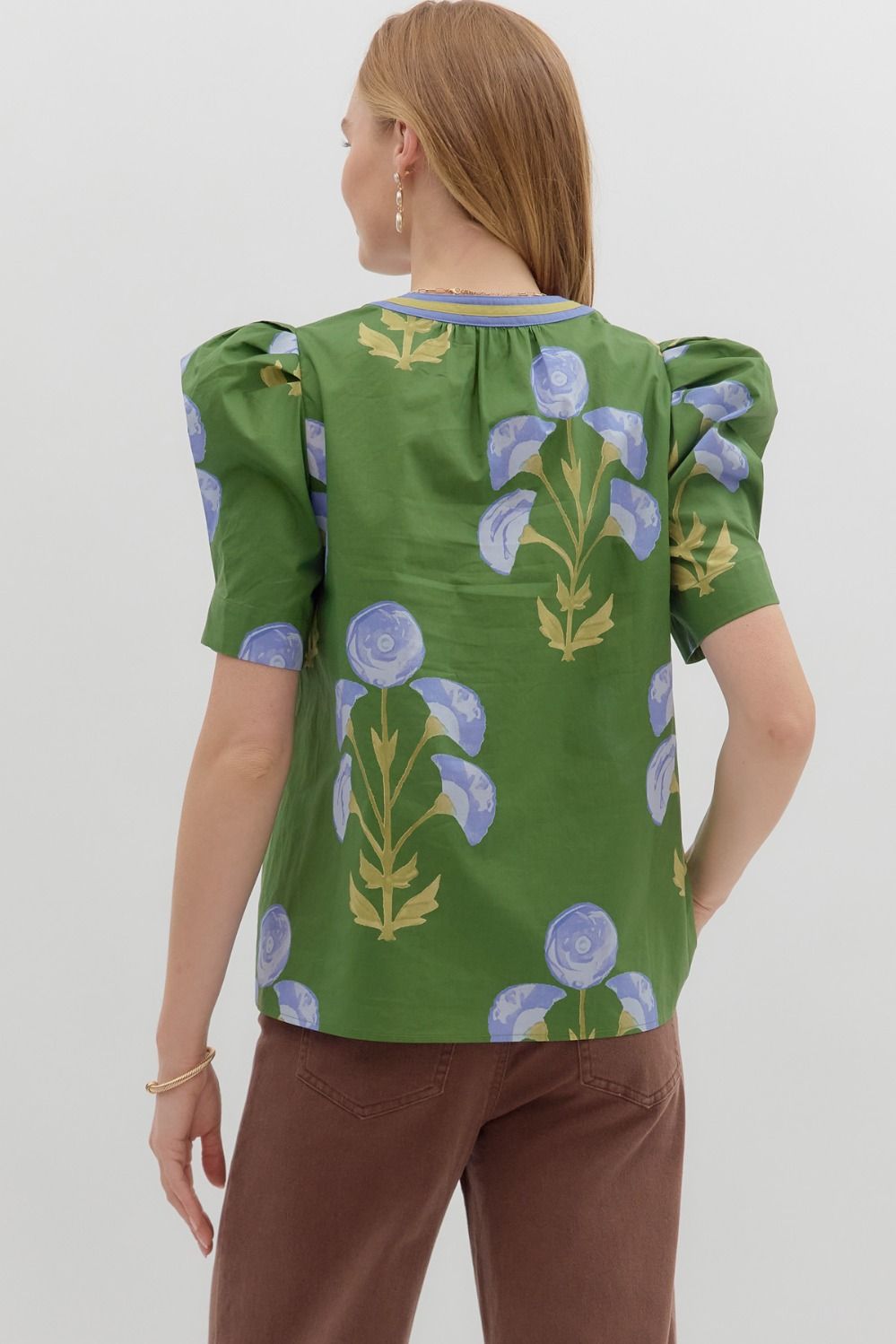 T26120 Floral Print Top