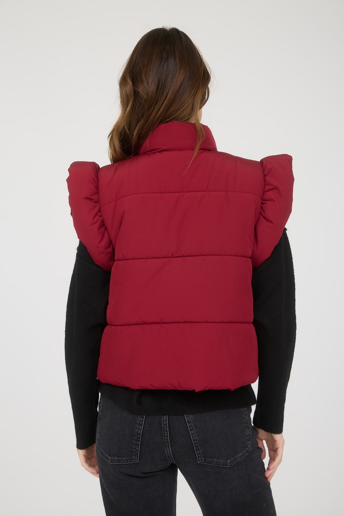 CR2685 Bow Detail Puffer Vest